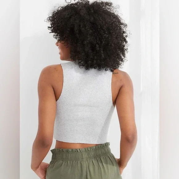 NWOT Aerie Rebel Cropped Ribbed Tank Top - Picture 8 of 10